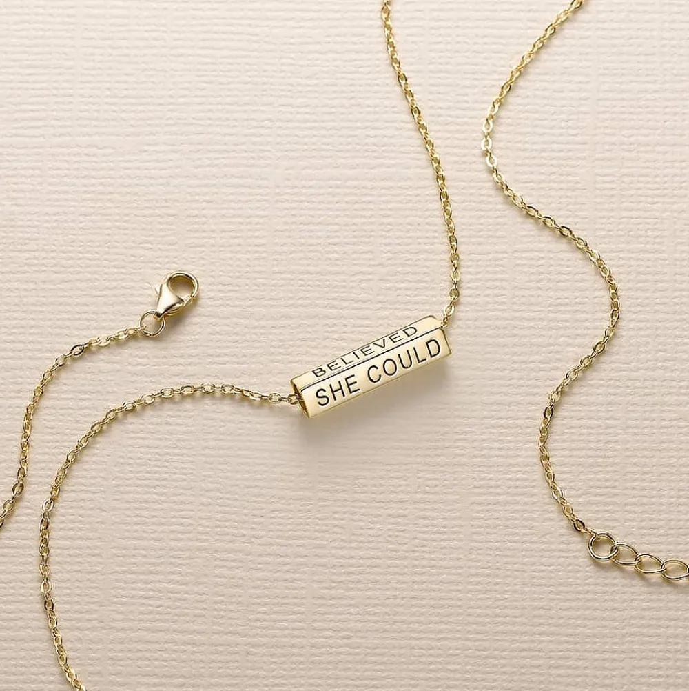 Cheap Pendentif Plaqué Or Elle Y Croyait Colliers Et Pendentifs