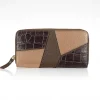 Outlet Portefeuille en Cuir Café Noisette Sacs | Portefeuilles & Porte-monnaie