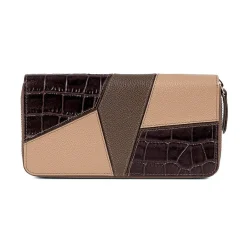 Outlet Portefeuille en Cuir Café Noisette Sacs | Portefeuilles & Porte-monnaie