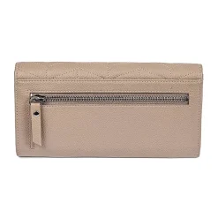 Hot Portefeuille en Cuir Taupe Pureté Neutre Sacs | Portefeuilles & Porte-monnaie