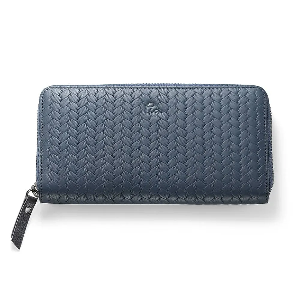 Fashion Portefeuille en Cuir Tissée en Marine Sacs | Portefeuilles & Porte-monnaie