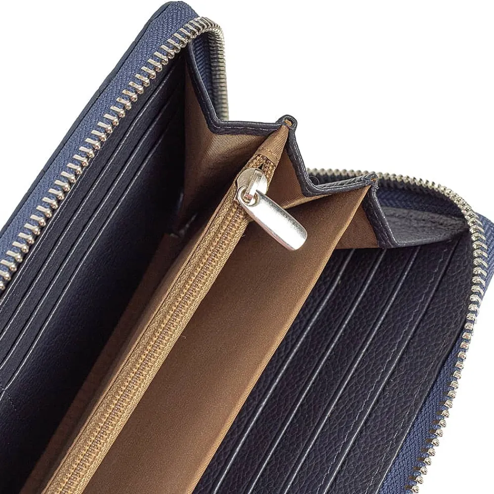 Fashion Portefeuille en Cuir Tissée en Marine Sacs | Portefeuilles & Porte-monnaie