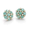 Hot Puces Cristal Éclat d’Écume Boucles D'oreilles