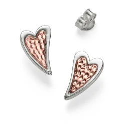 Cheap Puces en Argent À Cœur Joie Boucles D'oreilles