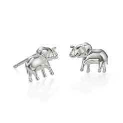 Best Sale Puces en Argent Sagesse d’Éléphant Boucles D'oreilles
