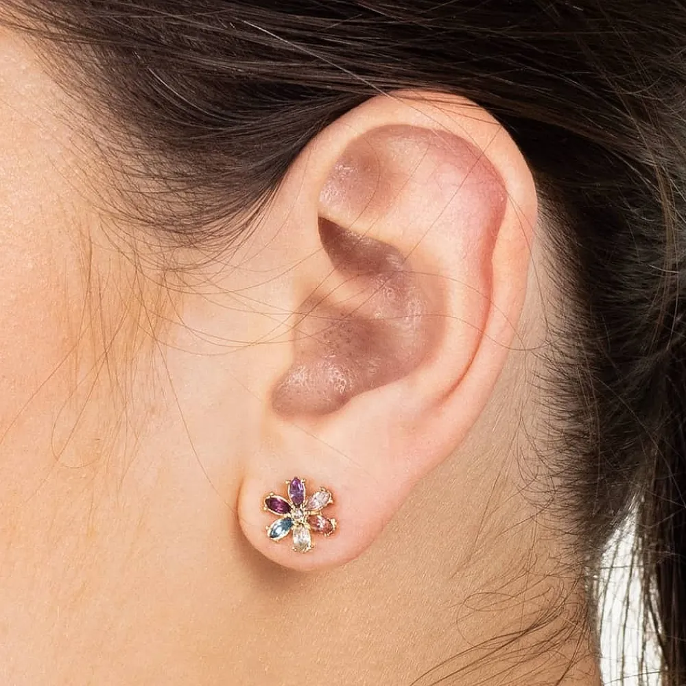 Cheap Puces en Cristal Joyeuses Couleurs Boucles D'oreilles