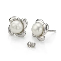 Fashion Puces en Perle Dans un Tourbillon Boucles D'oreilles