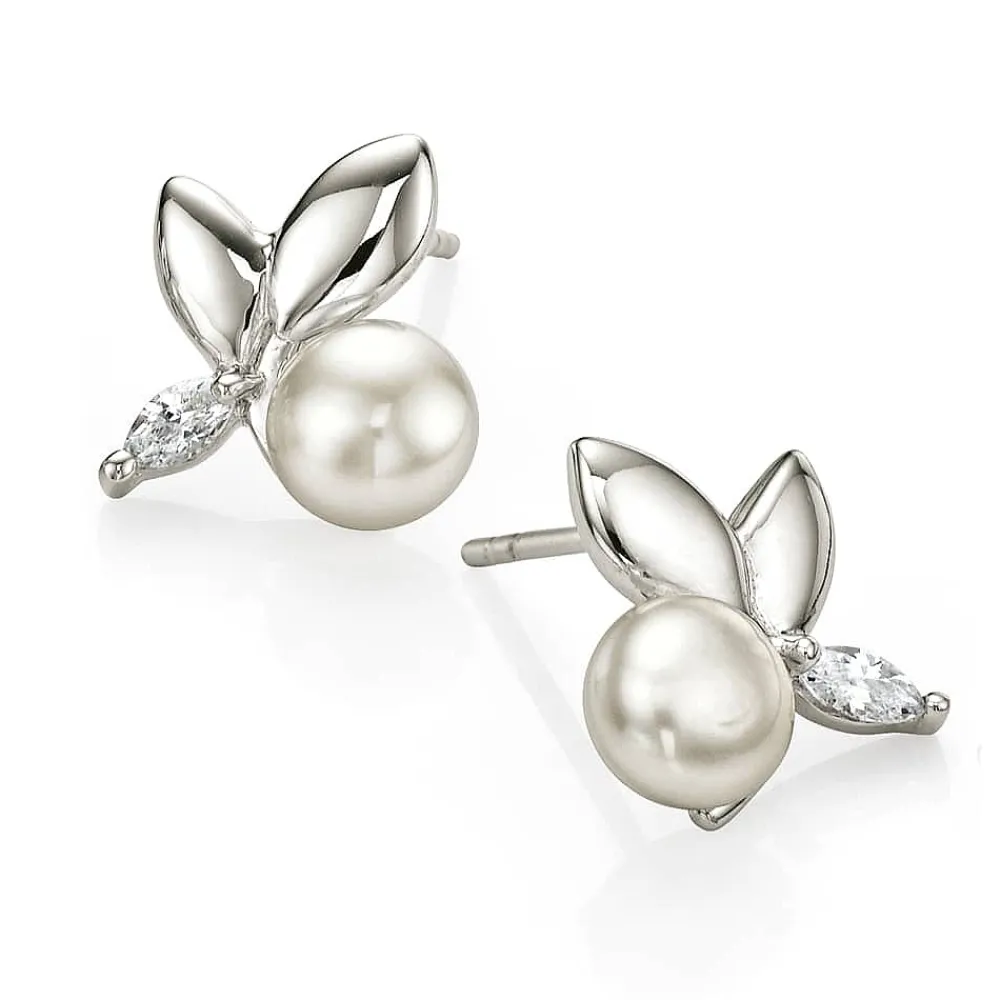 New Puces Pétale de Perle Boucles D'oreilles