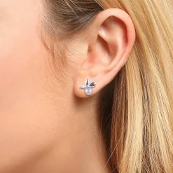 New Puces Pétale de Perle Boucles D'oreilles