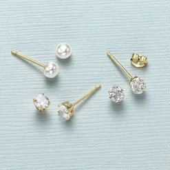 Cheap 3 Puces Simple Étincelle Boucles D'oreilles