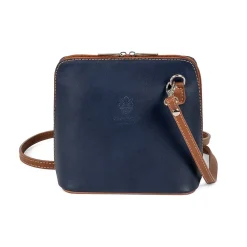 Sale Sac Bandoulière en Cuir Bleu Marine Parfaitement Associée Sacs | Sacs Portés Travers