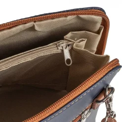 Sale Sac Bandoulière en Cuir Bleu Marine Parfaitement Associée Sacs | Sacs Portés Travers