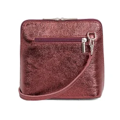 Sale Sac Bandoulière en Cuir Captivez en Canneberge Sacs | Sacs Portés Travers