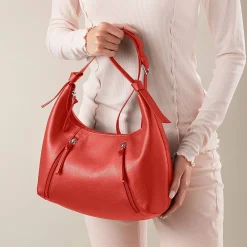 Outlet Sac Bandoulière en Cuir Corail Colorez-Moi Sacs | Sacs Portés Travers