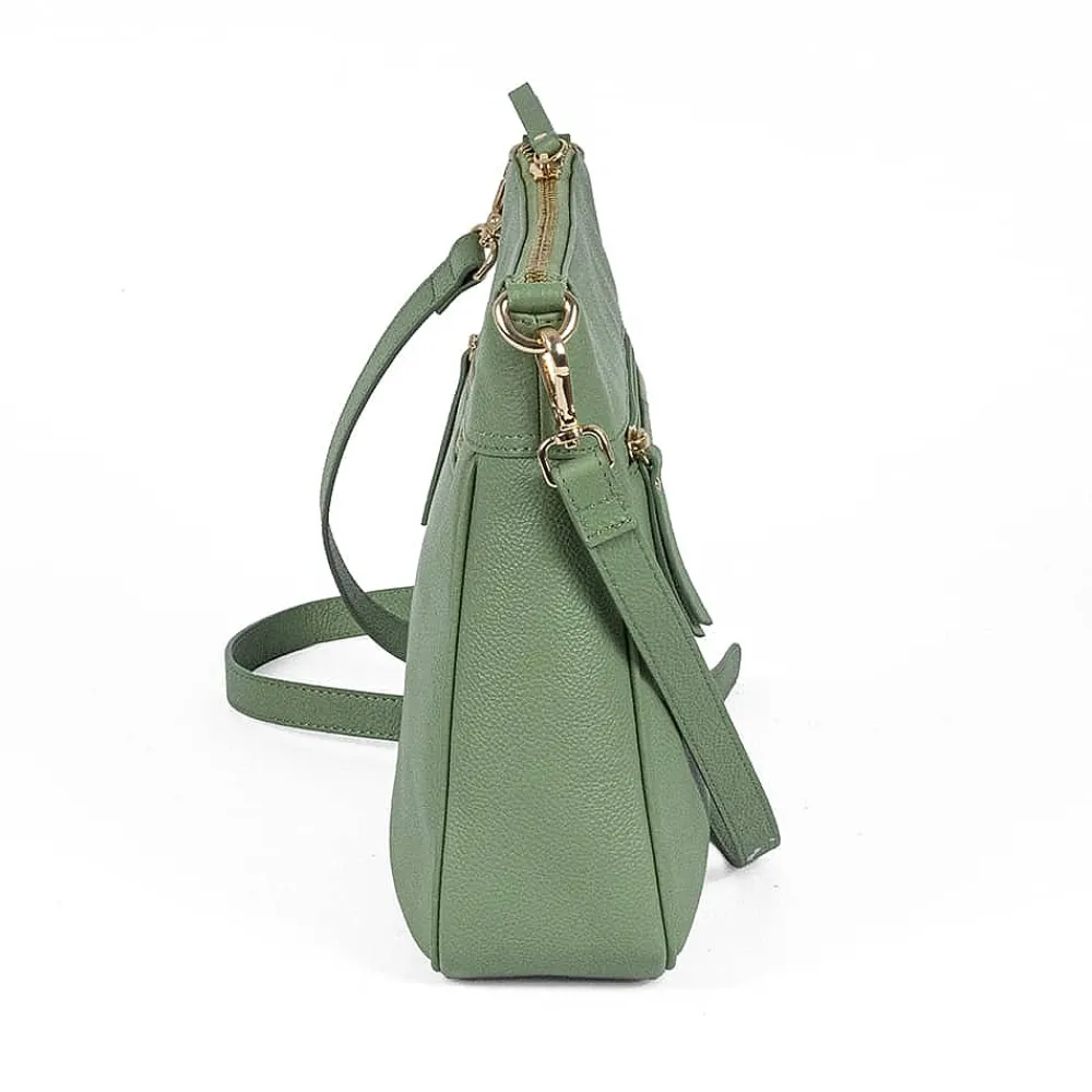 Fashion Sac Bandoulière en Cuir Dites-Le en Sauge Sacs | Sacs Portés Travers