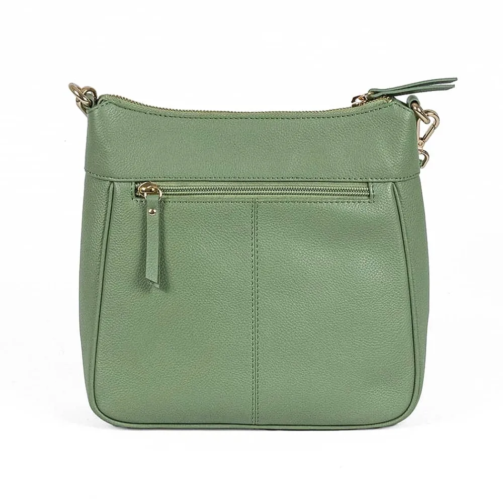 Fashion Sac Bandoulière en Cuir Dites-Le en Sauge Sacs | Sacs Portés Travers