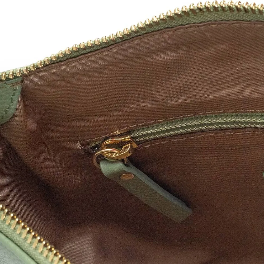 Fashion Sac Bandoulière en Cuir Dites-Le en Sauge Sacs | Sacs Portés Travers