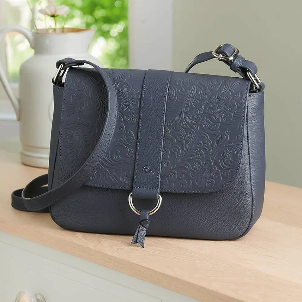 Outlet Sac Bandoulière en Cuir Délicatement Denim Sacs | Sacs Portés Travers