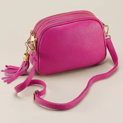 Best Sac Bandoulière en Cuir Fantasme Fuchsia Sacs | Sacs Portés Travers