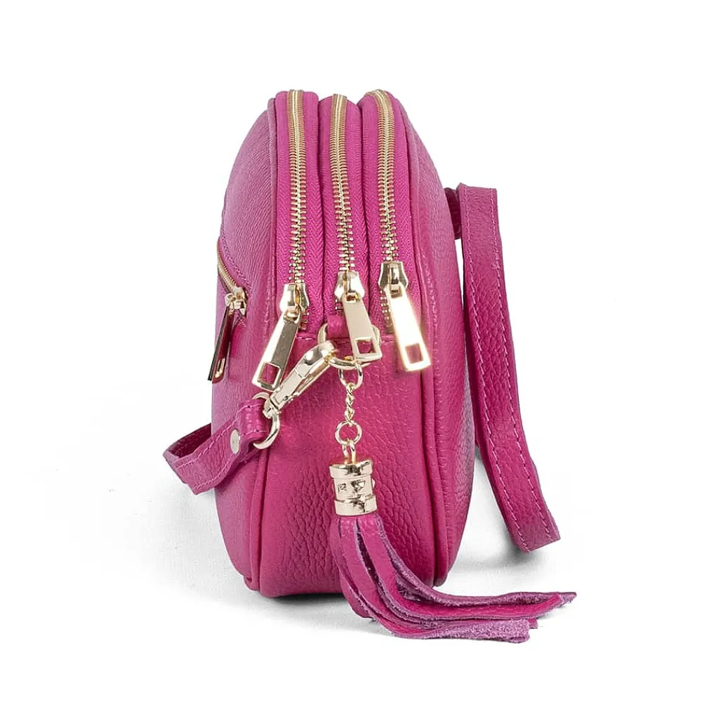 Best Sac Bandoulière en Cuir Fantasme Fuchsia Sacs | Sacs Portés Travers