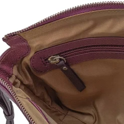 Hot Sac Bandoulière en Cuir Position Prune Sacs | Sacs Portés Travers