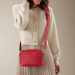 Outlet Sac Bandoulière en Cuir Rouge Doucement Sacs | Sacs Portés Travers