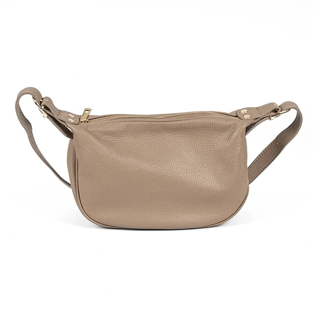 Hot Sac Bandoulière en Cuir Taupe Bon Voyage Sacs | Sacs Portés Travers