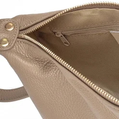 Hot Sac Bandoulière en Cuir Taupe Bon Voyage Sacs | Sacs Portés Travers