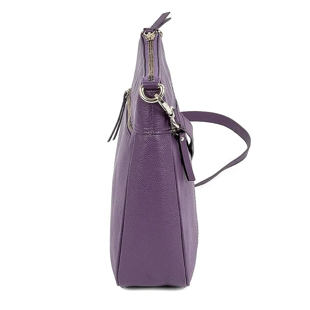 Best Sac Bandoulière en Cuir Violet Intrépide Sacs | Sacs Portés Travers
