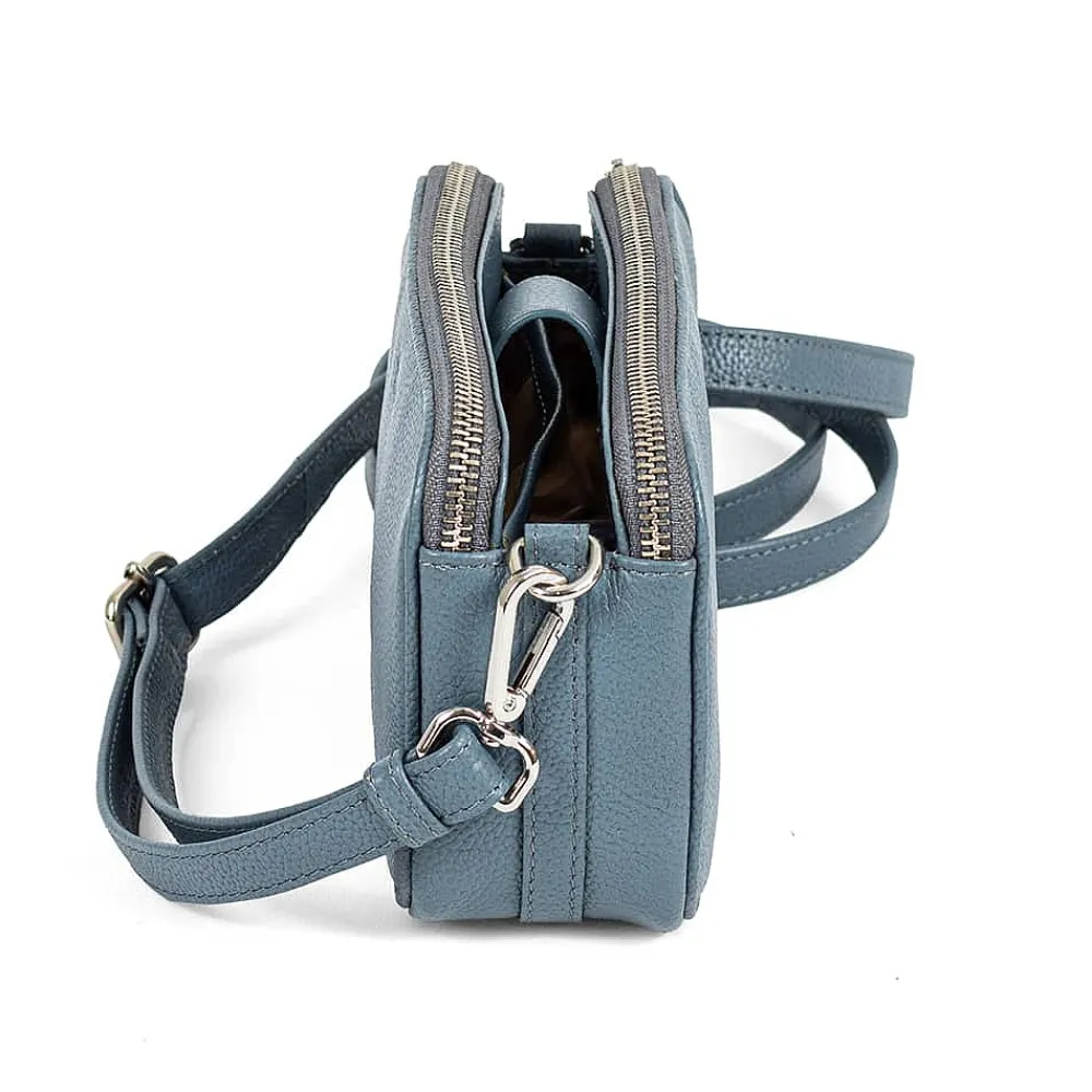 New Sac en Cuir Bleu Denim L’Aventure Vous Attend Sacs Portés Travers