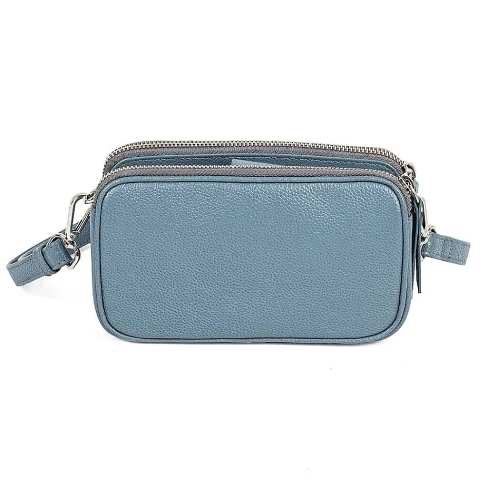 New Sac en Cuir Bleu Denim L’Aventure Vous Attend Sacs Portés Travers