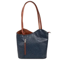 Online Sac en Cuir Bleu Marine Ouverte au Changement Sacs | Sacs À Main