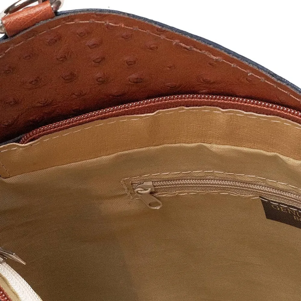 Online Sac en Cuir Bleu Marine Ouverte au Changement Sacs | Sacs À Main
