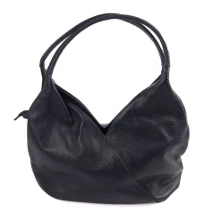 Outlet Sac en Cuir Bleu Marine Tulipe Sacs | Sacs À Main