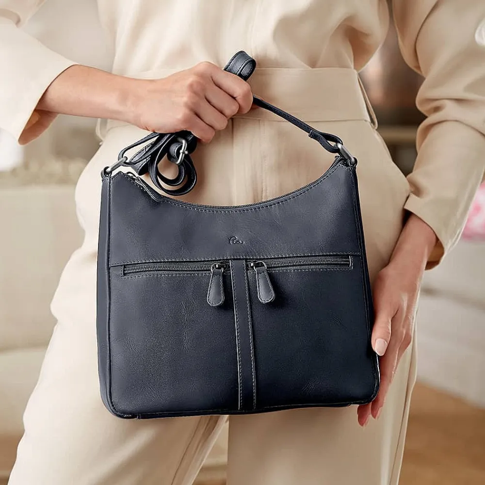 Cheap Sac en Cuir Bleu Tombée de la Nuit Sacs | Sacs Portés Travers