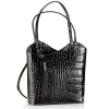 Fashion Sac en Cuir Ébène en Avant Sacs | Sacs À Main