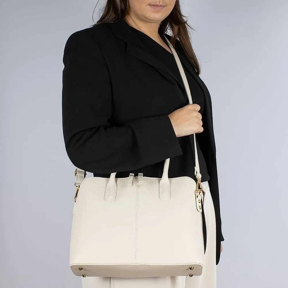 Online Sac en Cuir Écru C'est une Dame Sacs | Sacs À Main