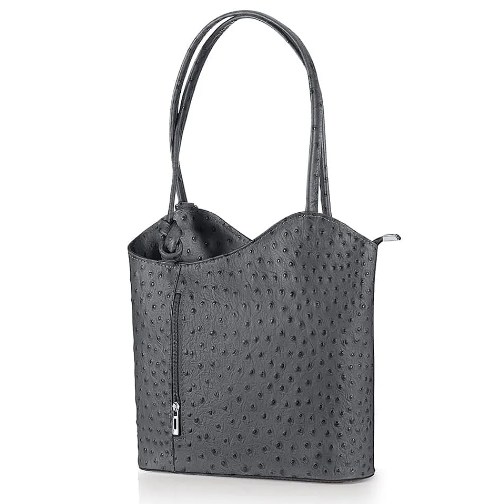 New Sac en Cuir Gris Élégamment Gaufrés Sacs | Sacs À Main