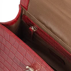 Discount Sac en Cuir Rouge Élégante Intention Sacs | Sacs À Main