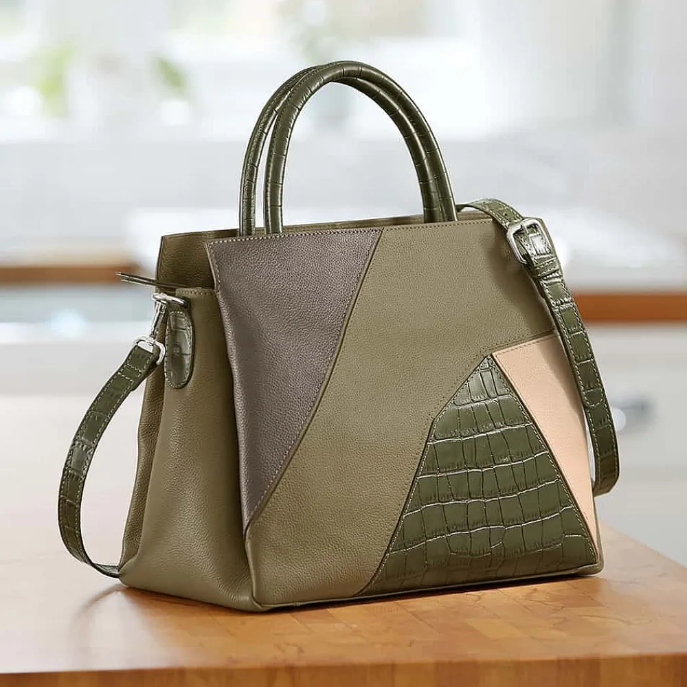 Store Sac en Cuir Un Penchant Pour le Vert Olive Sacs | Sacs À Main
