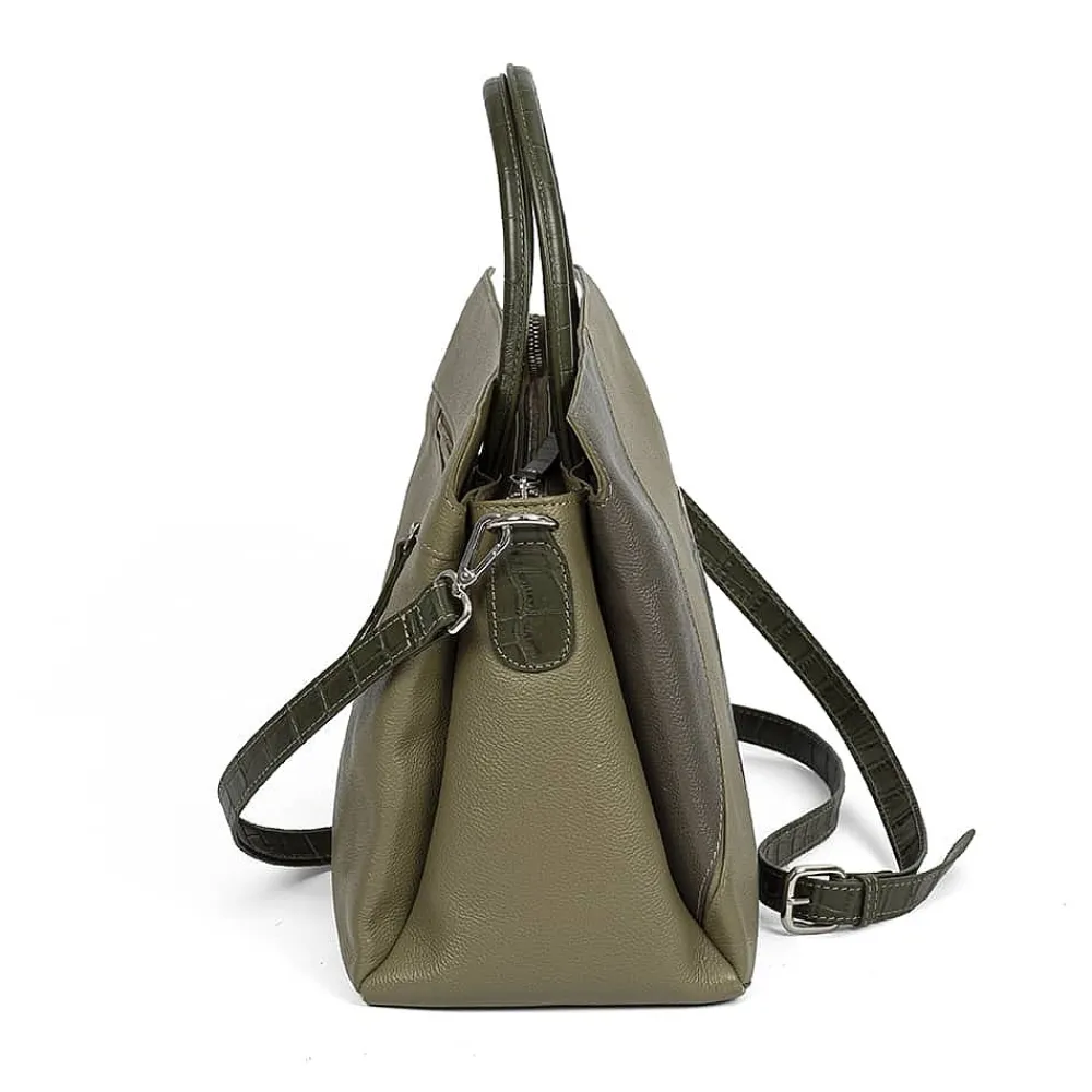 Store Sac en Cuir Un Penchant Pour le Vert Olive Sacs | Sacs À Main