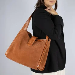 Fashion Sac Épaule en Suédine Fidèle au Havane Sacs | Sacs À Main
